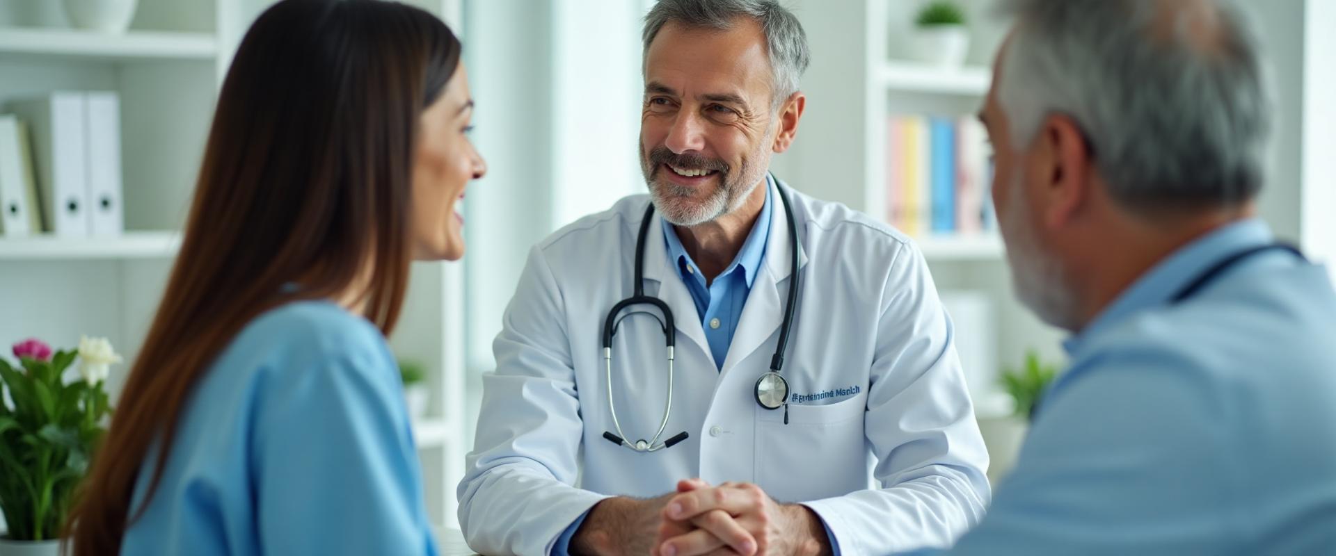 Doctors talking with a patient in a consultation room